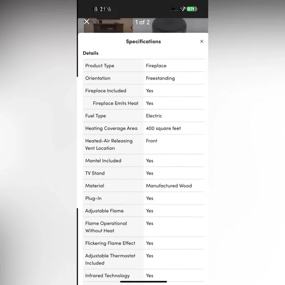 Fireplace Insert - Picture 2 of 2